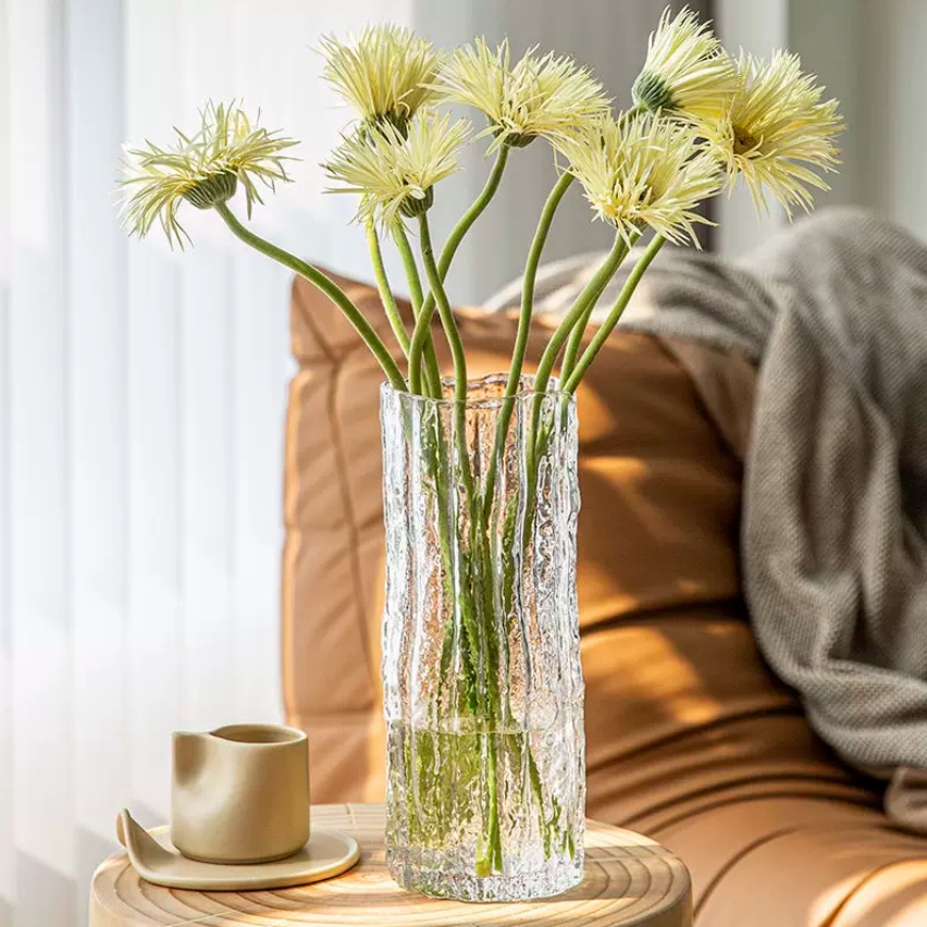 Glacier-inspired glass vase