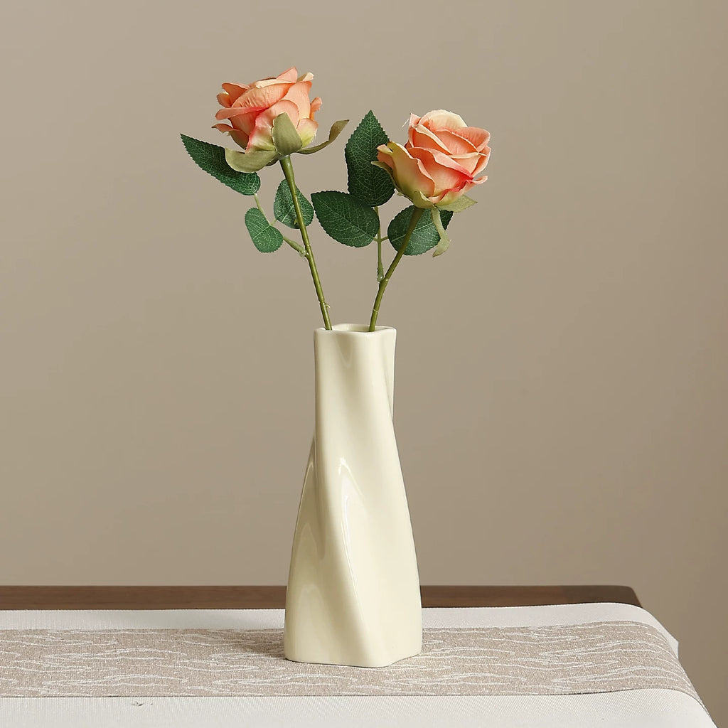 Ceramic vases exude a touch of understated luxury and sophistication