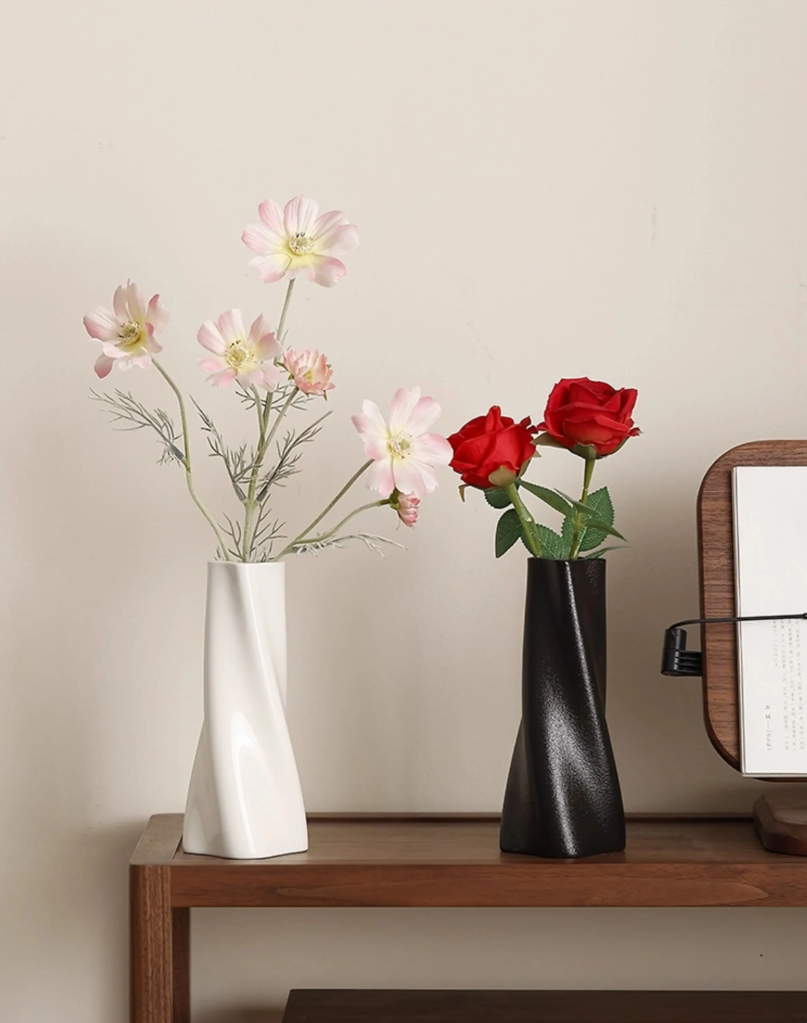 Ceramic vases exude a touch of understated luxury and sophistication